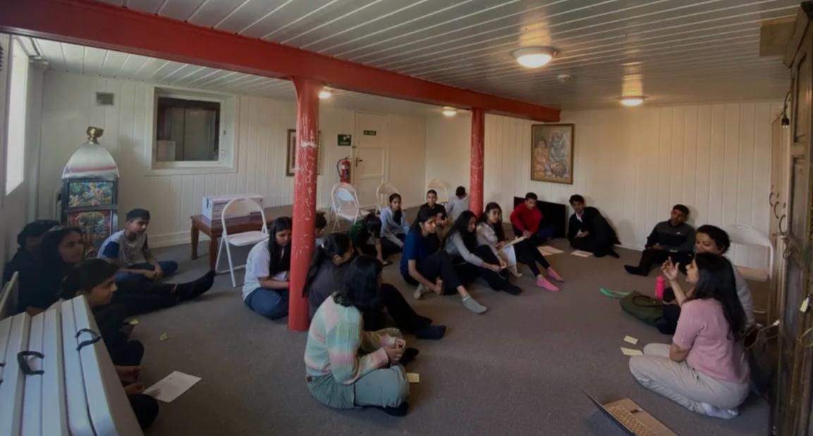 Older adults taking part in a community mental wellbeing session