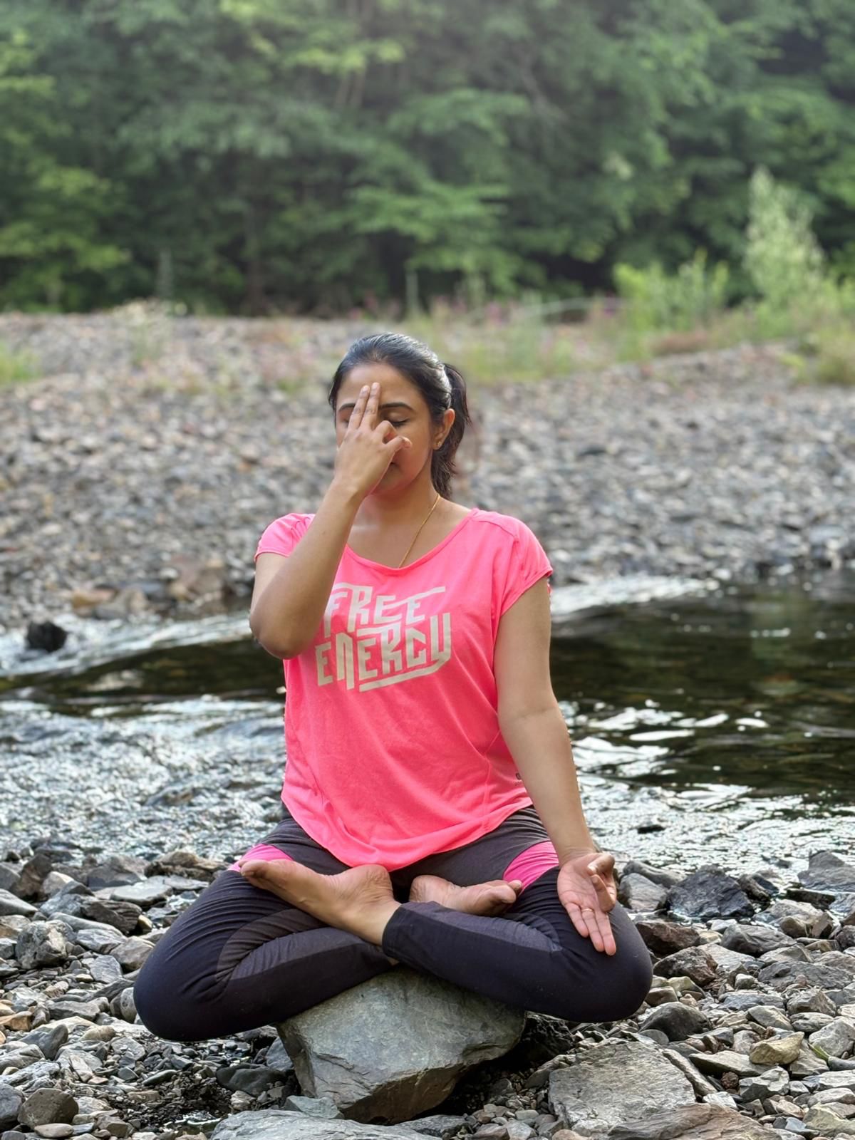 A guided outdoor yoga and mindfulness practice